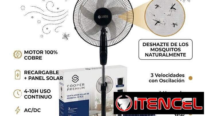 Ventilador recargable de pedestal