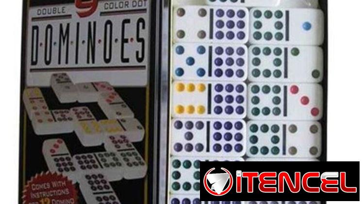 Juegos de domino 55 piezas hasta el 9 de colores