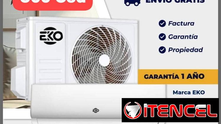 Split Eko 1 Ton con protector de voltaje y soporte para montaje, Garantía de 1 año, Entrega gratis para toda La Habana