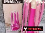 Set de 6 utensilios de silicona con base giratoria en 7800cup