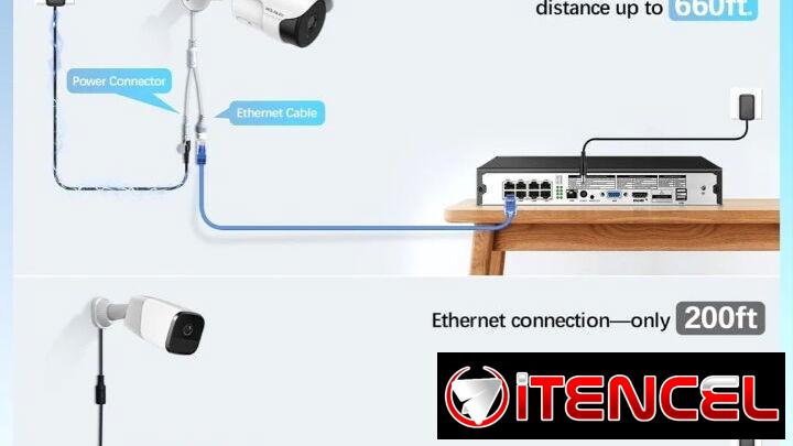 Kit de 6 cámaras ip 5mpx audio bidireccional