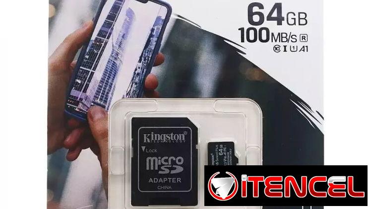 Micro SD Kingston (64 GB) Memoria MicroSD KINGSTON 64GB Clase 10 Canvas Select Plus con Adaptador SD US$ 15.00