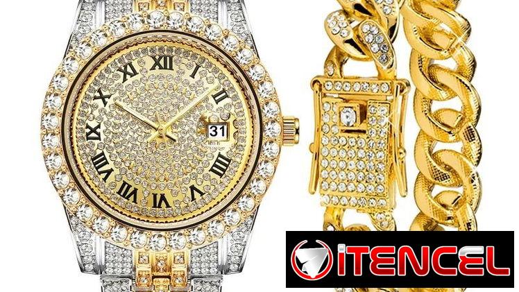 Cadenas,relojes y manillas diamantadas,Cintos de perlas