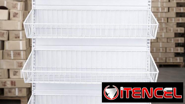 ESTANTE ANCHEN CON CESTA METALICA BLANCO