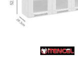 Estante organizador de cocina de color blanco