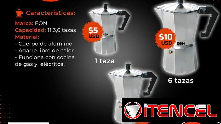 ☕ 3 OPCIONES ☕ CAFETERAS MARCA EON DE 1 HASTA 6 TAZAS. CONTAMOS VON MENSAJERÍA FACTURA Y GARANTÍA. TLF 54833699
