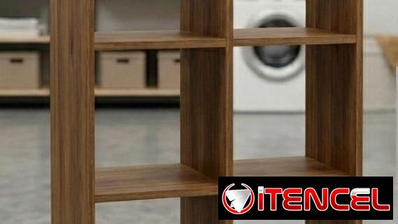 Estantería de madera de 6 módulos