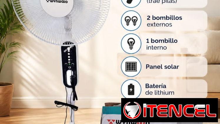 Ventilador Recargable/solar *Wynwood* 16