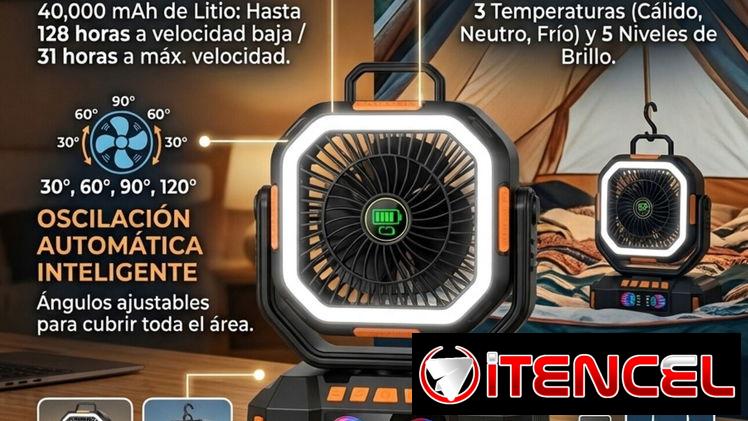 Ventilador F22 – (130usd) !!NUEVO!! -Bateria 40000 mAh de litio -Duración hasta 128 horas en mínimo y 31 horas en máximo