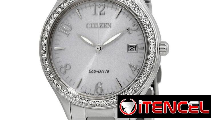 RELOJ CITIZEN ECODRIVE CLASSIC CRYSTAL (EO1181-55A) DE MUJER , 34MM EN ACERO INOXIDABLE , CON BISEL DE PIEDRAS 58049738