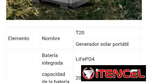 Estación de energía portátil *X Power*  Modelo: *RE-T20* Capacidad : *2016 Wh*  Potencia Nominal : *2400W* *Admite panel