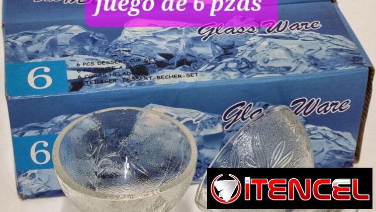 Vasos de cristal y copas para helado