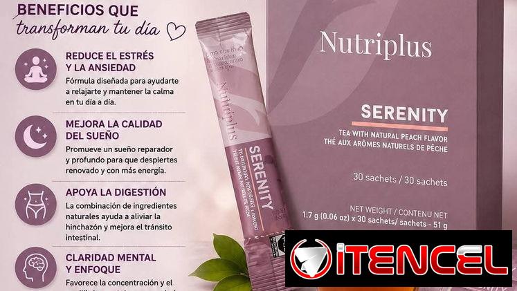 SERENITY 30 sobres 🌿Reduce estrés, ansiedad, mejora la calidad del sueño🌿Té Negro, Extracto de ciruela y L-Teanina🌿
