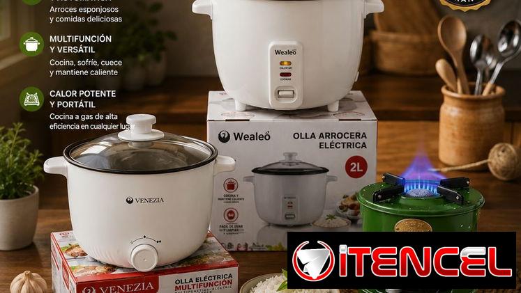 Super combo de cocina rápida olla multifuncional + arrocera de 2L + fogón de petróleo de 1L ✔️✔️👍