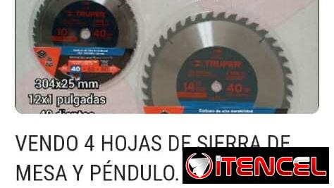 Hojas de Sierra (Madera)de Mesa y Péndulo