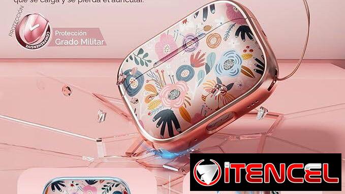 Funda floral para AirPods Pro 3 (2025) con soporte, llavero y kit de limpieza | Creacion de C… | videojuegoshabana.com