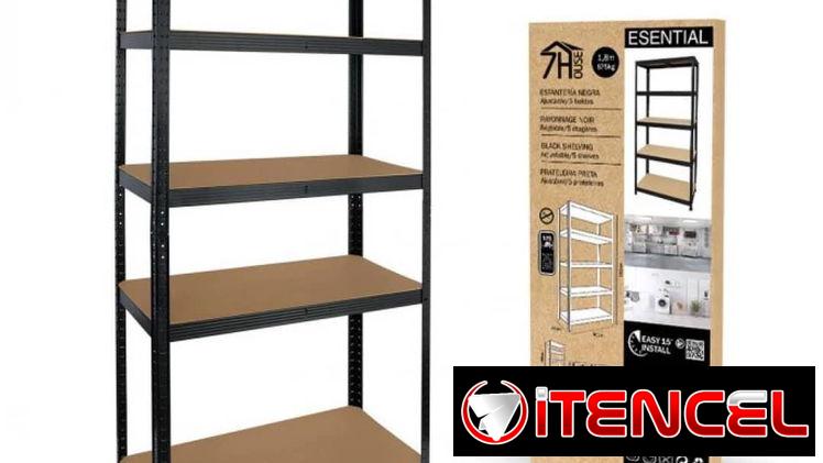 Estantería Modular color negro y metálico. Envío gratis