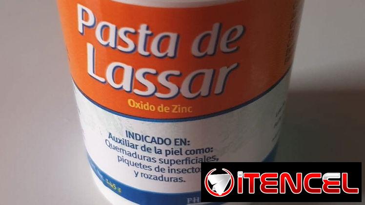 Pasta Lassar 145g ( producto sellado) 12 USD contiene óxido de zinc.