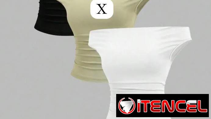 Top blanco sin hombros talla S