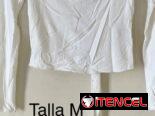 Crop top blanco , bustier, manga larga . Talla M