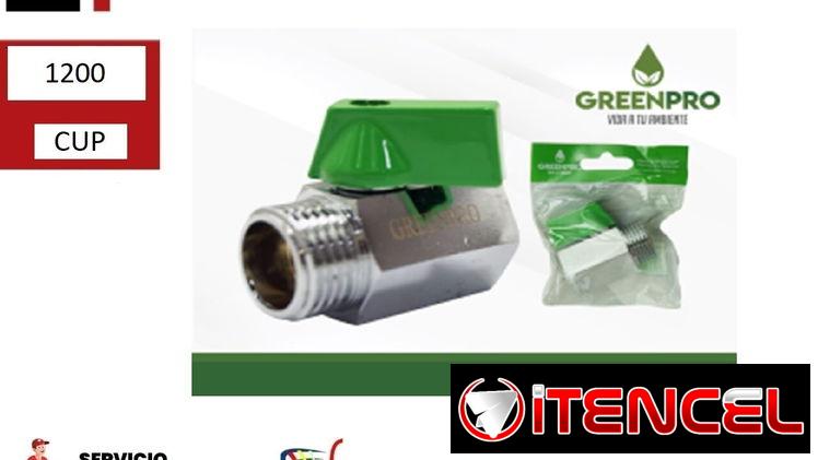 Llave de paso mini macho-hembra 1/2 pulgada 1200 cup