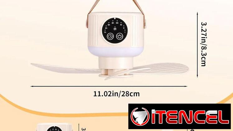 Ventilador de techo recargable