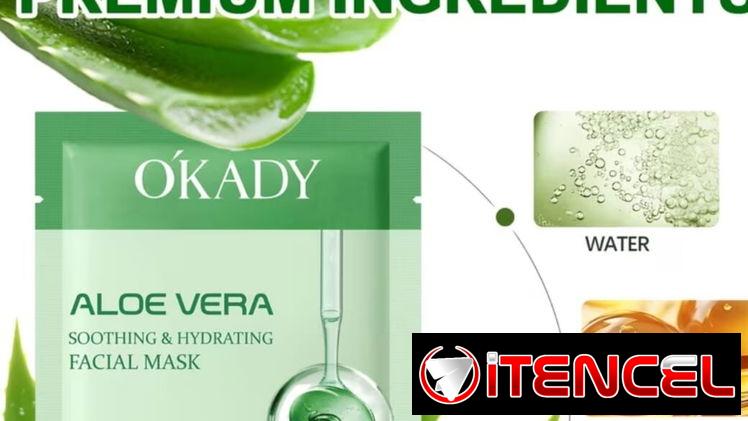 Mascarilla facial de aloe vera y mascarilla de colágeno