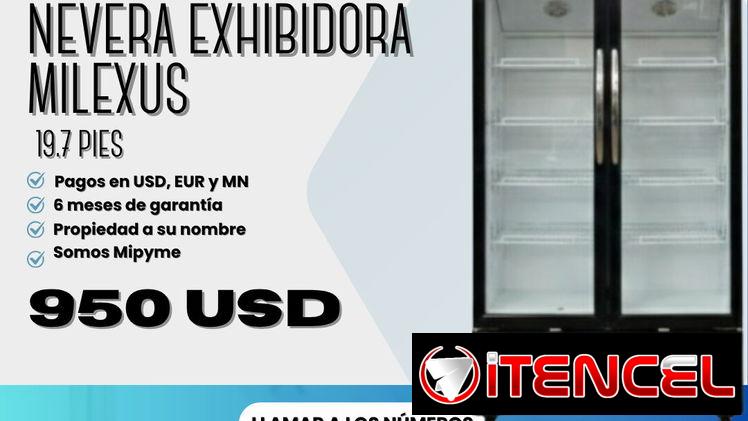 ❄️ NEVERA EXHIBIDORA ✅ MILEXUS VERTICAL DE 19.7 PIES 💲950 USD