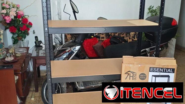 Estantería Modular color negro y metálico. Envío gratis