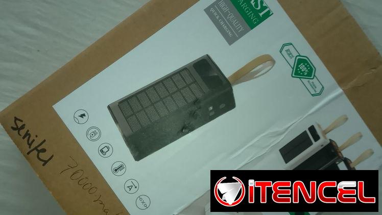 Cargador portátil de 70000mah con panel solar
