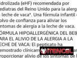 Fórmula infantil ( Leche) Hipoalergénica para niños intolerantes o alérgicos a la leche de vaca 0-12meses