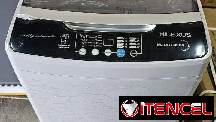 Lavadora automática, Milexus, 8kg, estructura de plástico -mensajería gratis y garantía