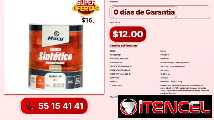 PINTURA ESMALTE SINTETICO COLOR BLANCO VPT-0219