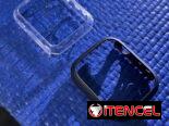 Marcos de protección rígidos negros y transparente para Apple Watch 44/45mm