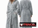 ALBORNOZ UNISEX AFELPADO CON CAPUCHA