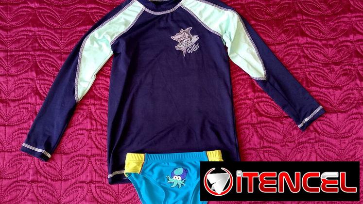 Conjunto para playa talla 6-8 años. Es de uso.
