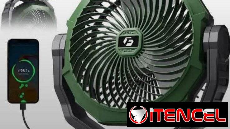 Ventilador recargable de 24000 mah
