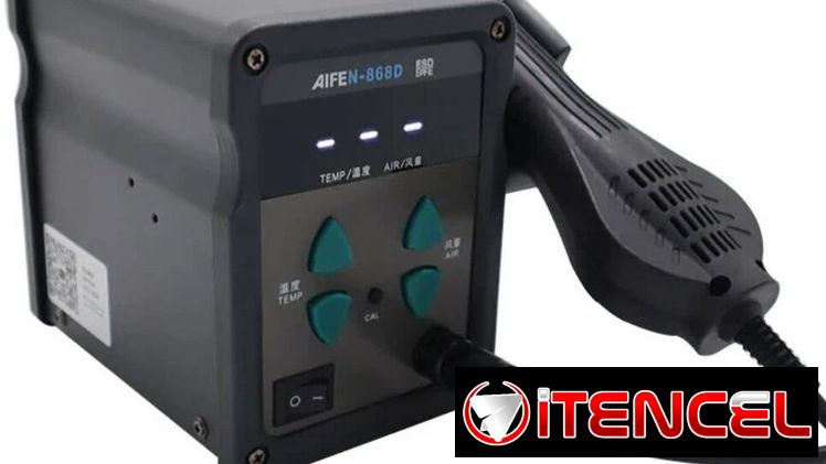 Estación Aire Caliente AIFEN-868D 700W Chip PID + LCD Dual + 4 Boquillas + Sleep Auto