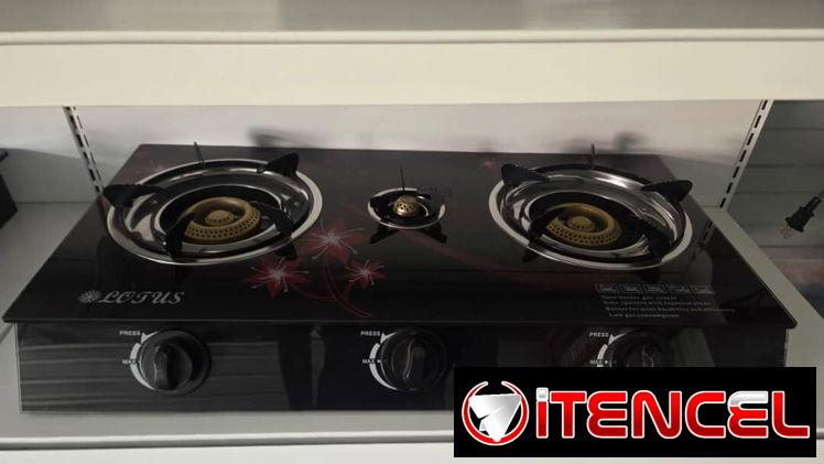 Cocinas de gas de 1, 2, 3 quemadores