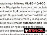 Cocina gas 4 quemadores