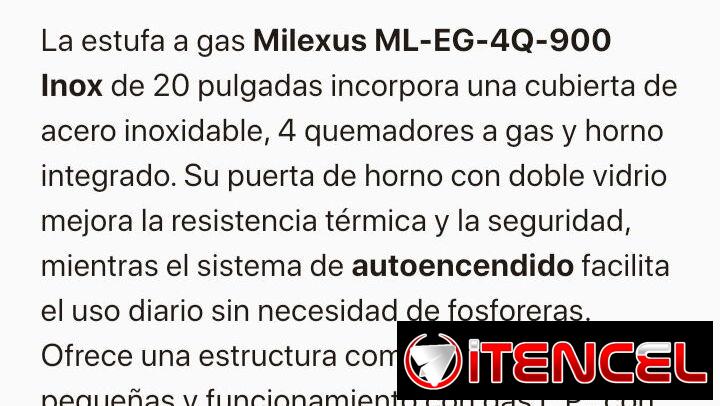 Cocina gas 4 quemadores