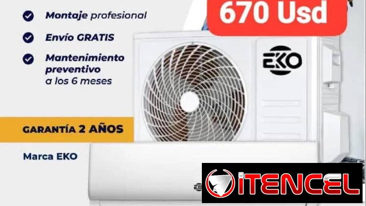 Split Eko 2 Ton con montaje. Incluye Protector de voltaje y soporte, Garantía de 2 años, Entrega gratis para toda La Hab