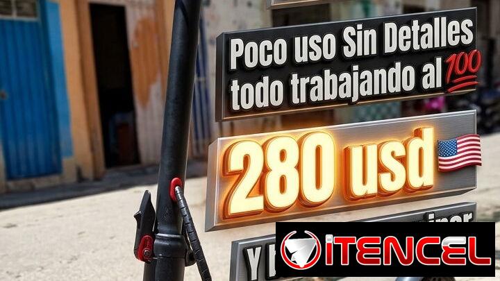 ¡Basta de caminar y de gastar en gasolina! 🛴💨 ​Se vende este potente patinete eléctrico, ideal para comerte las calles