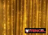 Cortina LED en amarillas