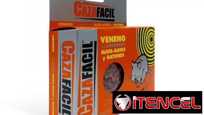 CAJA CON 2 SOBRES DE 40 GR DE VENENO EN CHURRITO MATA – RATAS Y RATONES CAZAFACIL