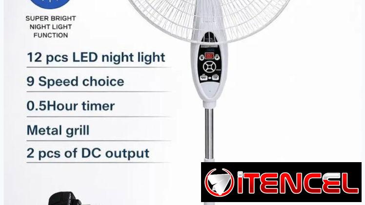 Ventilador recargable de pedestal