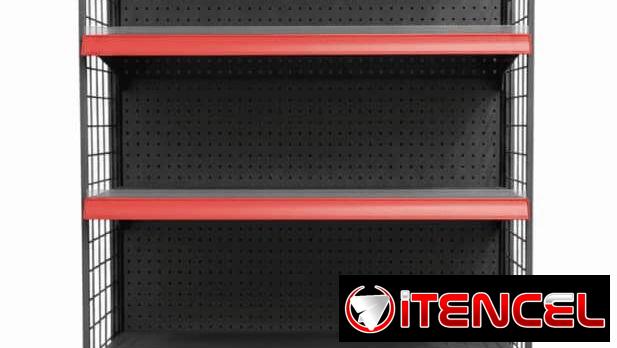 *Estantería Anchen de Extremo*  Tamaño(L*W*H): 90*46*165cm Estantería de extremo con malla lateral.