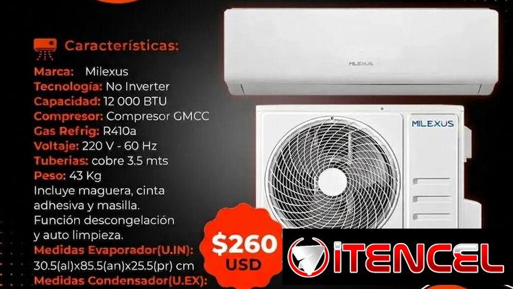 2# 📣 OFERTA DE SPLIT MILEXUS 1 TONELADA. MENSAJERÍA, FACTURA Y GARANTÍA DE 6 MESES. TLF 54833699