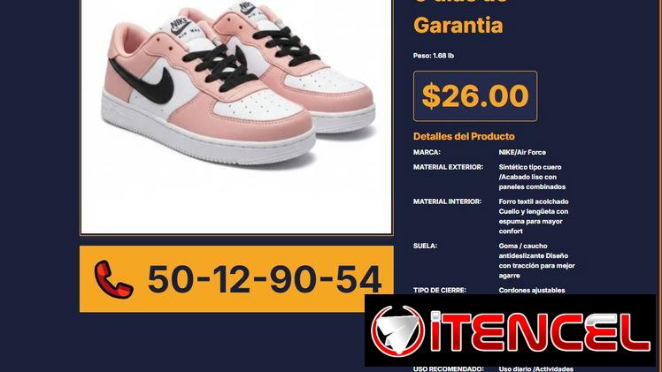 TENIS NIKE AIR FORCE ROSADO CON BLANCO Y NEGRO VPT# -0150