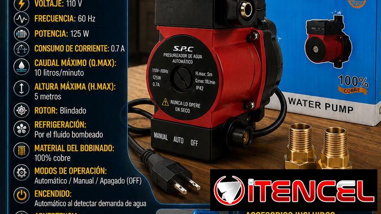 🌊 PREZURIZADOR 🌊 S.P.C – 110V/60HZ – 125W. MENSAJERÍA CON FACTURA Y GARANTÍA. 📲 54833699